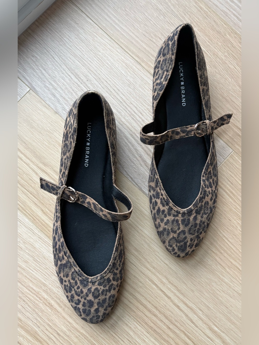 Leopard Print Mary Jane Flats